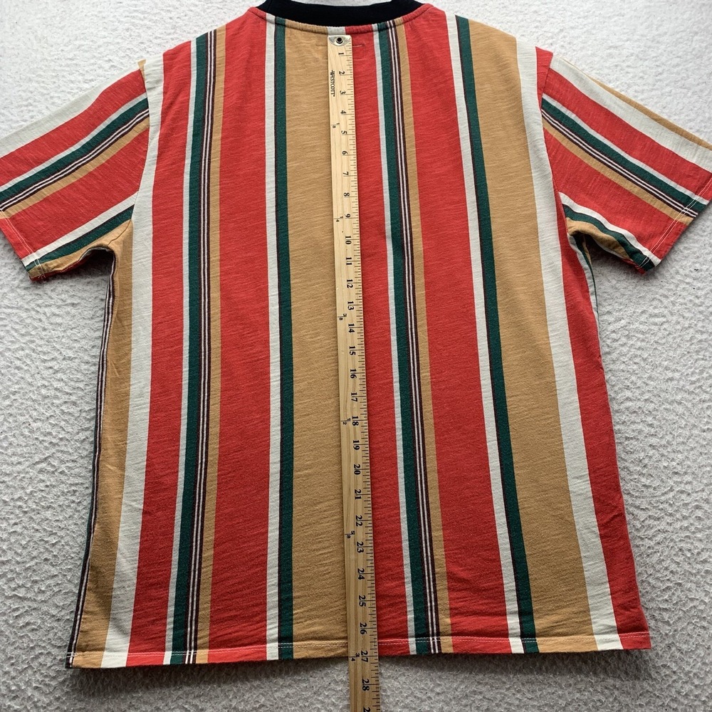 Guess T-Shirt Mens Medium M Travis Scott Vertical Striped Los Angeles Embroidery - Picture 6 of 11